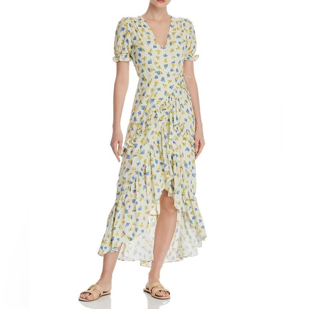 Lost + Wander Mama Mia Ruffled Floral Wrap Dress NWT - Picture 2 of 12